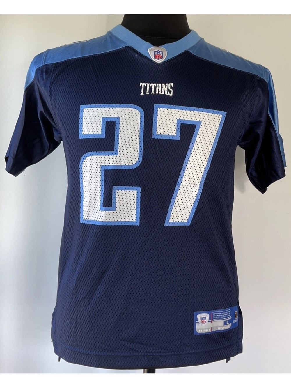 Vintage Reebok NFL Tennessee Titans Eddie George #27 Jersey Size Youth Large